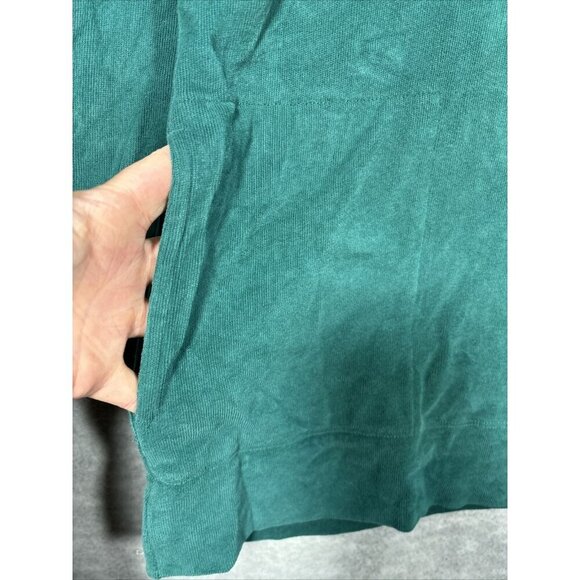 J Jill Pure Women’s Shirt Sz M Green Cowl Neck Pullover Soft Touch Cotton Casual - Picture 3 of 5